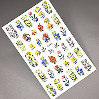 Наклейки для ногтей цветы F941 Nail Stikers