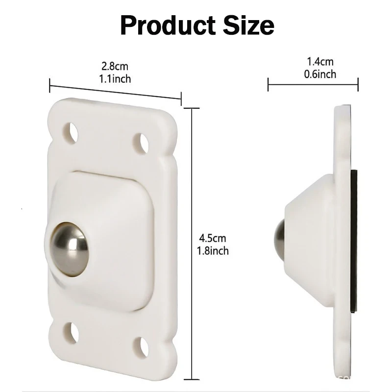 Ролики для меблів на клейкій основі універсальні, фото 1