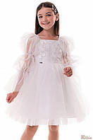 Нарядное платье молочного цвета для девочки (110 см.) Suzie