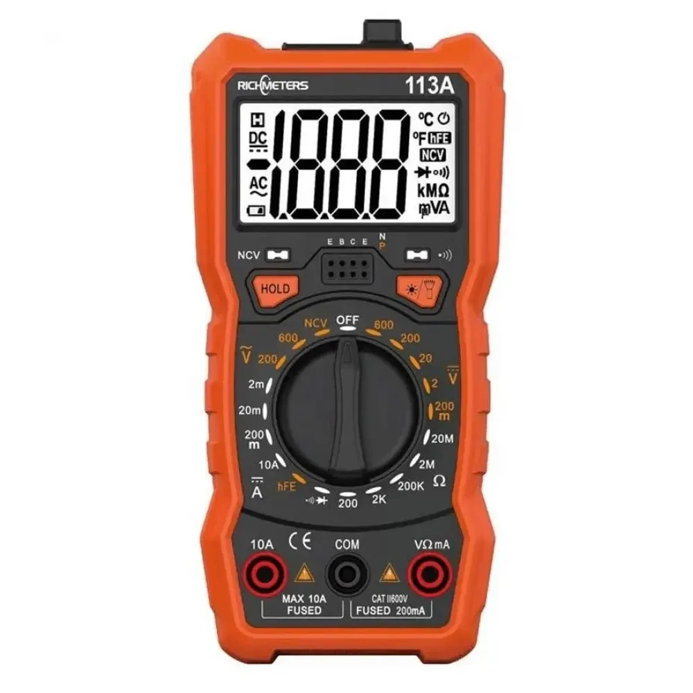 Мультиметр цифровий (тестер) Richmeters RM113A з підсвіткою, магнітом і ліхтариком