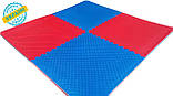 Гіпоалергенні спортивні покриття EVA "Татамі" 1000х1000х26мм синій/червоний Плетінка Anti-Slide 100 кг/м3, фото 3