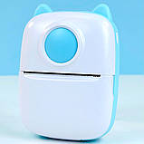 Портативний міні принтер Bluetooth для смартфона Mini Printer X2 Блакитний, фото 2
