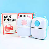 Портативний міні принтер Bluetooth для смартфона Mini Printer X2 Блакитний, фото 10