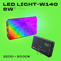 Портативный видеосвет W140 RGB цветная LED панель для фото и видеосъемки лампа для селфи