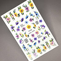 Наклейки для ногтей цветы F942 Nail Stikers