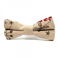 Детский галстук бабочка 5х10 см Handmade Бежевый (2000000643878)