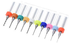 Набір свердел 10шт 0.3мм до 1.2мм 0.3мм до 1.2мм