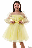 Платье Альбертина в светло-желтом цвете для девочки (140 см.) Suzie