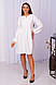 Класичне жіноче плаття вільного крою Gwen, молочно-біле, фото 2