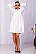 Класичне жіноче плаття вільного крою Gwen, молочно-біле, фото 4