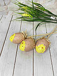 Яйце-топер пластикове декоративне 25 см. Колір жовтий, фото 2