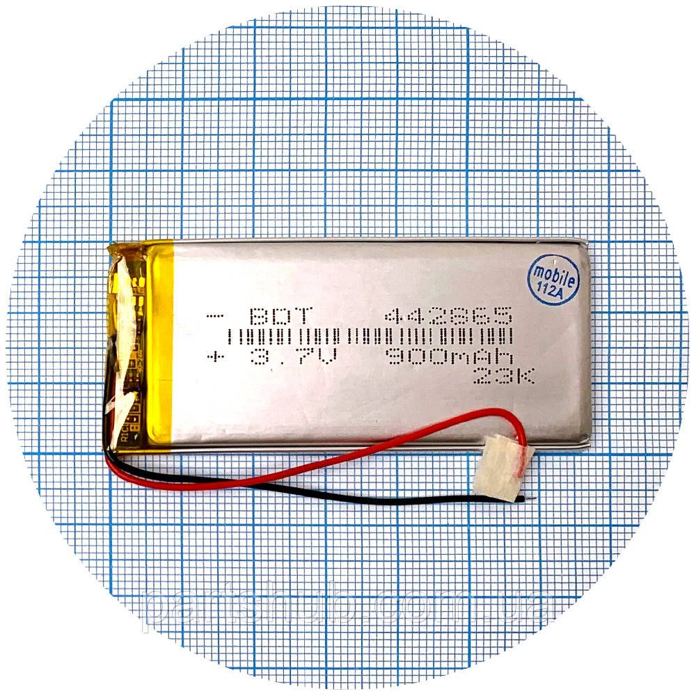 Батарея (акумулятор) універсальний 442865Р 67 х 30 х 4,5 мм 900 mAh 3.7V