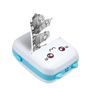 Міні принтер дитячий з 1 рулоном паперу, Дитячий термопринтер Mini Printer Bluetooth, фото 1