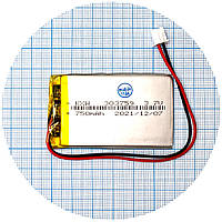 Батарея (Акумулятор) универсальный 303759 60 х 37 х 3 мм 750 mAh 3.7V