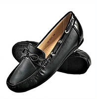 Мокасины женские чёрные, туфли лодочки эко кожа, балетки кожзам (размер 36)
