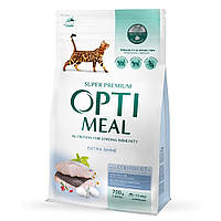 Сухой корм Optimeal Adult Cat Cod Fish для кошек с высоким содержанием трески 0.7 кг