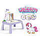 Дитячий столик проектор для малювання Єдиноріг Unicorn з проектором, 24 слайди та фломастери (Фіолетовий), фото 2