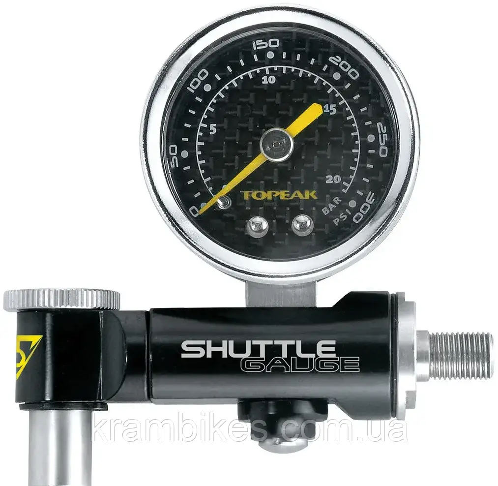 Манометр велосипедний Topeak Shuttle Gauge 17bar/макс. 95г