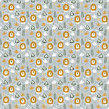 Бязь "Леви" в зеленому та гірчичному листі на брудно-м'ятному фоні № Е-3206, фото 8