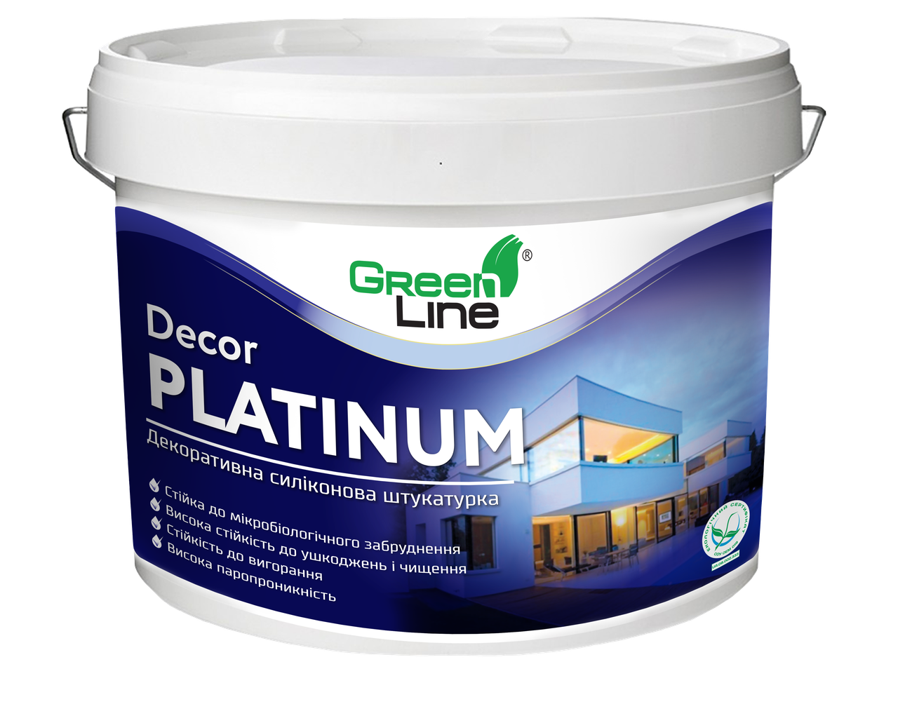 Green Line Decor Platinum КОРОЇД Декоративна силіконова штукатурка з грануляцією зерна 1,5 мм, 2,0 мм, 2,5 мм, - фото 1 - id-p2108394437