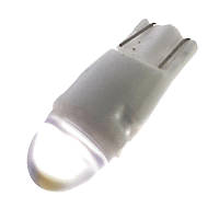 Лампа автомобильная светодиодная 12V T10 (W5W) 2SMD 2835 Керамика прозрачная 120Lm БЕЛЫЙ