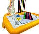 Дитячий столик проектор для малювання Єдиноріг Unicorn з проектором, 24 слайди та фломастери (Жовтий), фото 7
