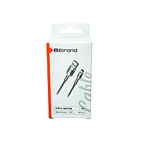 Кабель Mibrand MI-13 Feng World Charging Line USB for Lightning 2A 1m Black/Grey