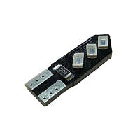 Лампа автомобильная светодиодная 12V T10 (W5W) 6SMD 5630 (черная плата PCB) СИНИЙ