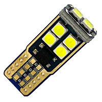 Лампа автомобильная светодиодная 12V T10 (W5W) 10SMD 3030 плата БЕЛЫЙ