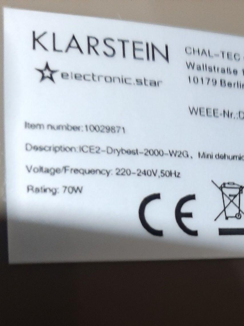 Осушитель-ионизатор Klarstein Drybest 2000 2G - фото 7 - id-p2108414297