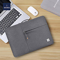 Сумка для ноутбука WiWU Alpha Double Layer Sleeve Bag 13.3" / 14" сіра, фото 3