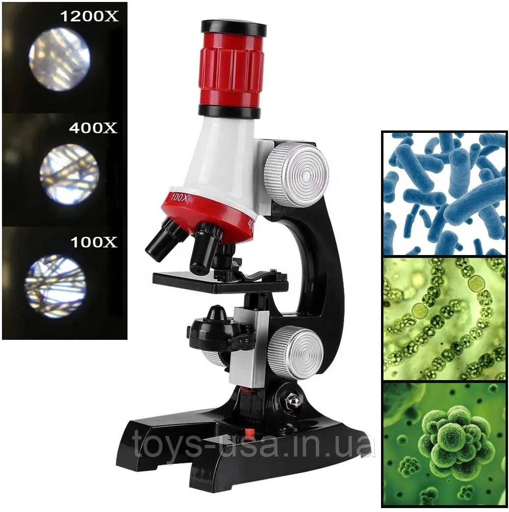 Микроскоп детский с подсветкой "Science microscope" арт. С 2121 - фото 3 - id-p2108417602