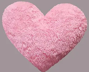 М'яке плюшеве серце-подушка 50 см Рожева, Яскраві подушки на диван, фото 2