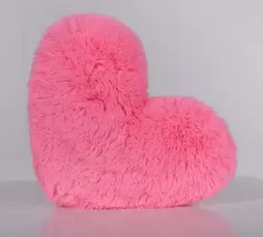 М'яке плюшеве серце-подушка 50 см Рожева, Яскраві подушки на диван, фото 1