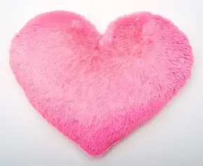 М'яке плюшеве серце-подушка 50 см Рожева, Яскраві подушки на диван, фото 3