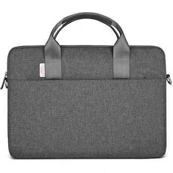 Сумка для ноутбука WiWU Minimalist Laptop Bag с ремешком 14" (14.2") сіра