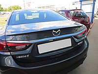 Спойлер лип на багажник Mazda 6 2013 - ABS пластик, колір чорний