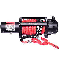 Лебідка електрична автомобільна TITANIUM Hunter 12000 Fast Speed 12V з синтетичним тросом