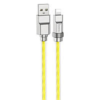 Кабель HOCO U113 Solid silicone charging data cable iP Gold