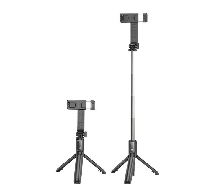 Монопод трипод для селфі BOROFONE BY11 бездротовий Bluetooth селфі палиця з пультом ДУ чорний, фото 1