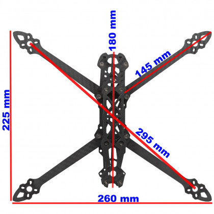 Рама для дрону FPV Mark4 7 дюймів 295 мм карбонова - фото 7 - id-p2108435610