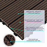 Композитна плитка WPC венге 30*30CM*2СM (D) SW-00001709, фото 3