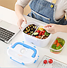 Ланч бокс електричний для їжі з підігрівом від розетки 220V Electronic Lunchbox рожевий, фото 9