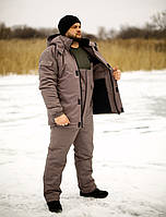 Зимний рабочий костюм "Арктика" с полукомбинезоном серый