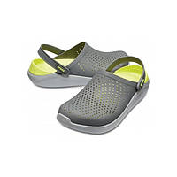 Сабо Кроксы Crocs LiteRide Clog Grey Light Green