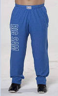 Штаны спортивные с надписью на бедре BigSam 917 размер L синие