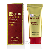 ВВ крем для лица с коллагеном 3W Clinic BB Cream UV Sun Block SPF 50+ 50 мл