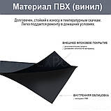 Надувний матрац двомісний 152х203х25 см ліжко з підголівником Intex 64143, велюровий, Чорний, фото 3