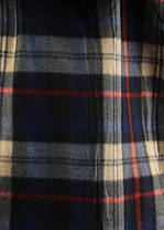 Чоловіча флісова картата сорочка на блискавці Синій + коричневий 5XL, фото 4