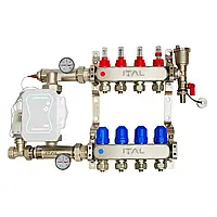 Коллектор для теплого пола Ital 4 контура без насоса